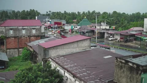Dharmasraya is a regency of West Sumatra province, Indonesia Morning Rain Stock Footage 245843328
