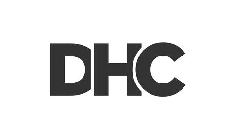 DHC logo design template with strong and modern bold text. Initial based ve.. Stock Illustration
