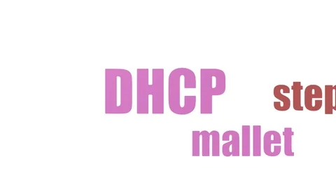 Dhcp Tag Cloud Animated On White Background Stock Footage 107220064