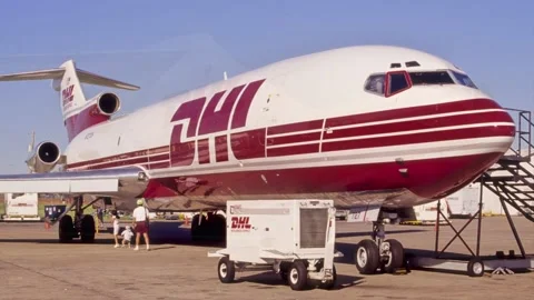 DHL aircraft parked Video stock 221449446