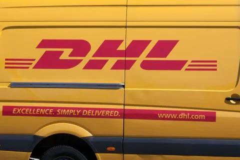 DHL courier van Stock Photos