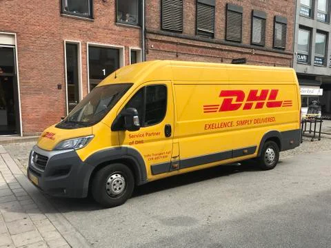 DHL delivery van Stock Photos