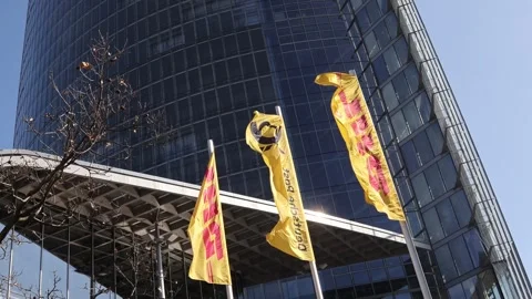 DHL Headquarter in Bonn Stock Footage 303589361