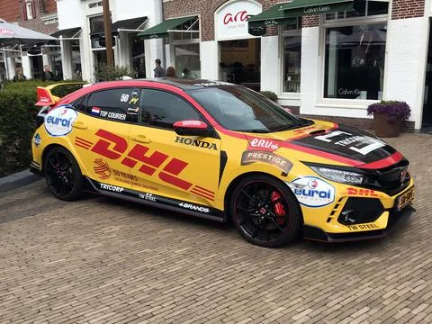 DHL Honda Civic Type R race car Stock Photos