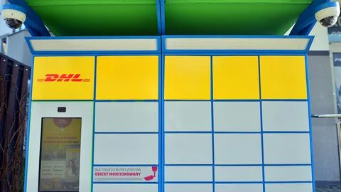 DHL parcel locker. 写真素材