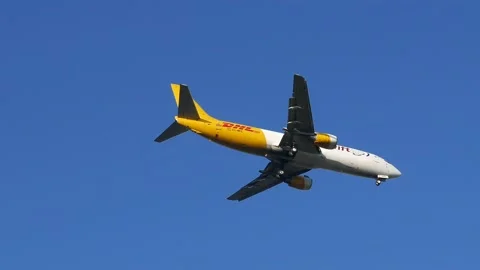 DHL Plane Stock Footage 135877864
