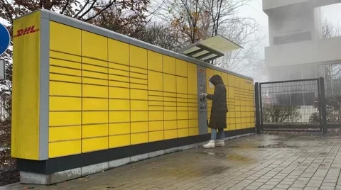 DHL station package in Germany. Stock Footage 256649690