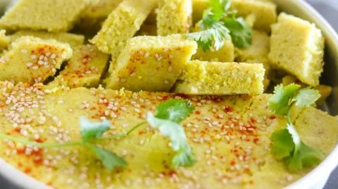 Dhokla Gujarati snack Stock Photos