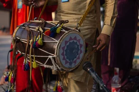 Dhol musical instrumen Stock Photos