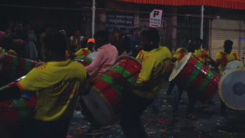 Dhol Tasha (pathak) Stock Footage 236244024
