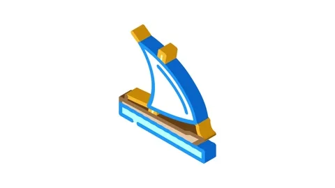 Dhow ancient ship isometric icon animation Stock Footage 327280610