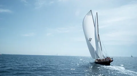 Dhow boats sailing in the waters of Dubai. Stock Footage