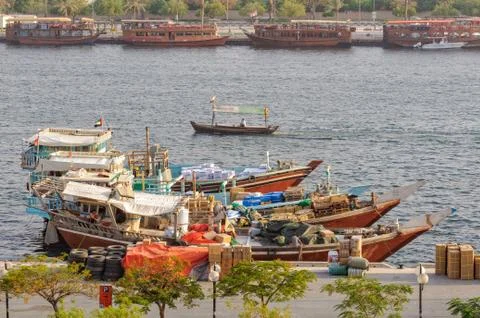 Dhow - Dubai Creek Stock Photos