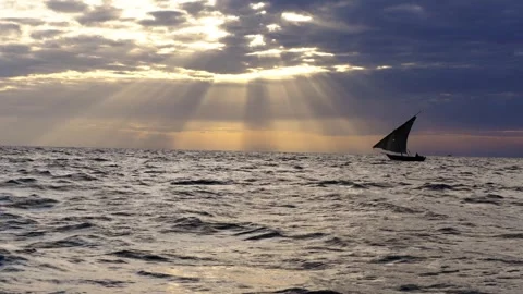 Dhow During Sunrise Stock Footage 317837779
