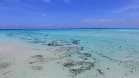 A Dhow Over Zanzibar Stock Footage 78626179