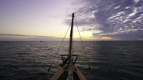 Dhow Sunrise View Stock Footage 317837742