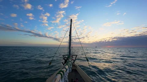 Dhow Sunrise View Stock Footage 317837767