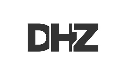 DHZ logo design template with strong and modern bold text. Initial based ve.. Stock Illustration