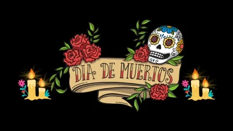 Día de muertos animations Stock Footage 284880772