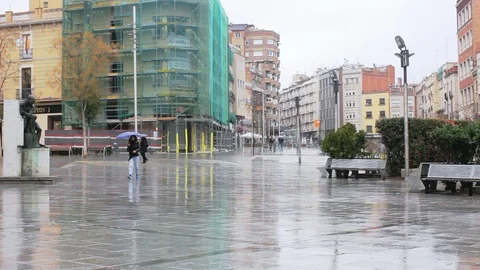 DIA LLUVIA SABADELL Stock Footage 86543656
