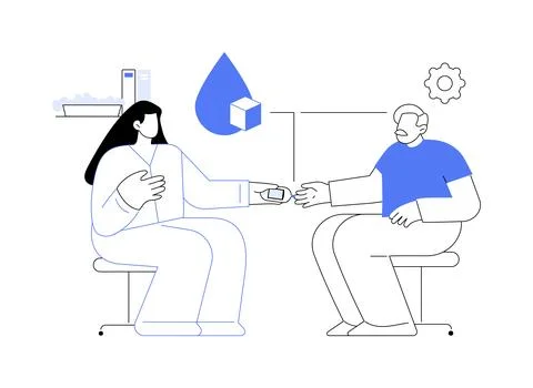Diabetes check-up abstract concept vector illustration. Stock Illustration