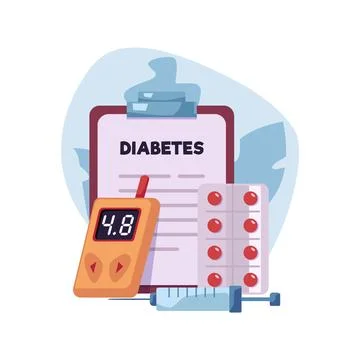 Diabetes control tools vector illustration Stock Illustration