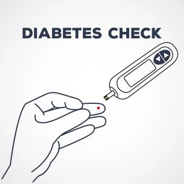 Diabetes screening Stock Illustration