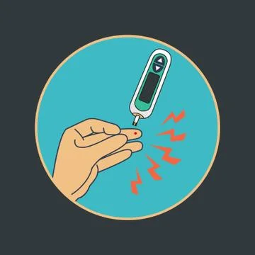 Diabetes screening Stock Illustration