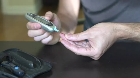 Diabetes testing (4 of 5) Stock Footage 39972466