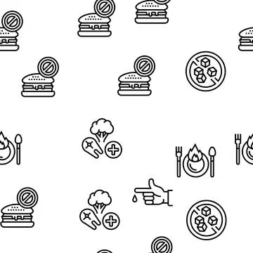 Diabetes Treatment Vector Seamless Pattern Illustrazione stock