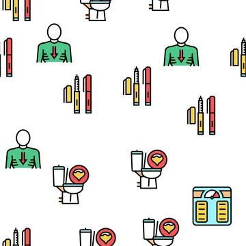 Diabetes Treatment Vector Seamless Pattern 스톡 일러스트