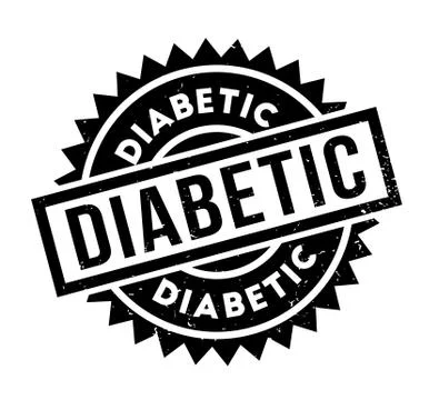 Diabetic rubber stamp Stock Illustration