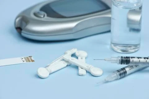 Diabetic testing lancets Stock Photos