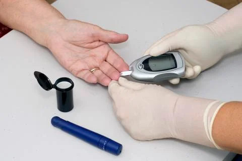 Diabetic testing Stock Photos