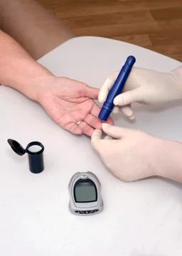 Diabetic testing Stock Photos
