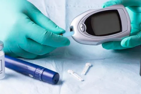 Diabetic testing Stock Photos