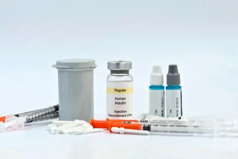 Diabetic testing supplies Stock Photos