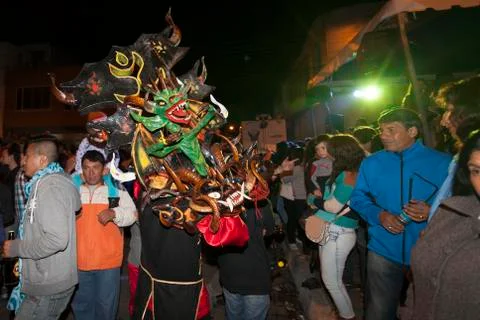 Diabladas of Pillaro Stock Photos