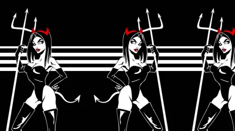 Diablesa Comic Style Stock Footage 67376259