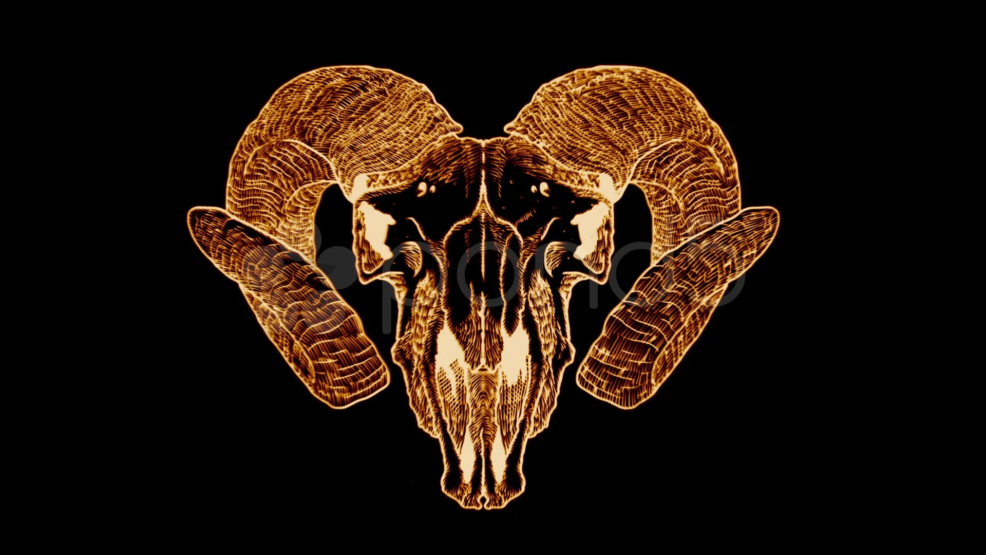 Diabolic Goat Skull | Stock Video | Pond5