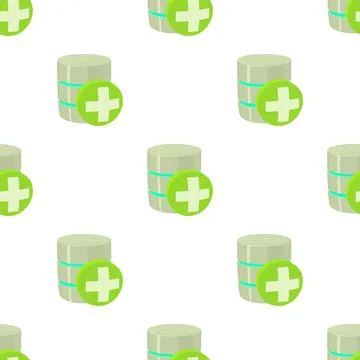 Diagnosis database pattern seamless vector Illustrazione stock