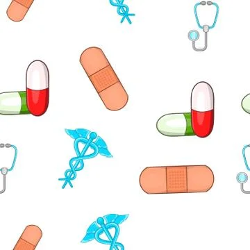 Diagnosis pattern, cartoon style Illustrazione stock