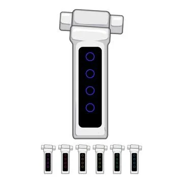 Diagnosis spirometer cartoon vector graphic Stock Illustration
