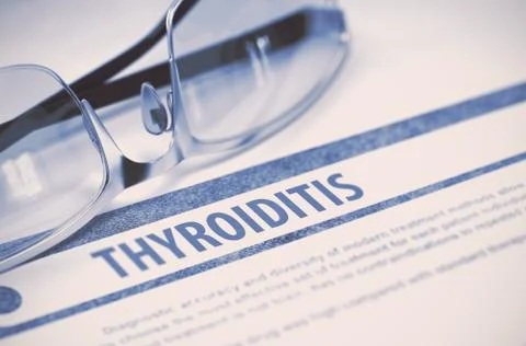Diagnosis - Thyroiditis. Medicine Concept. 3D Illustration Stock Illustration