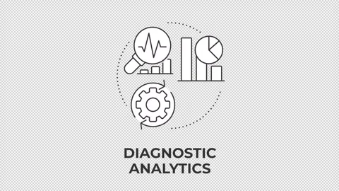 Diagnostic analytics animated line concept icon Stock Footage 346720021