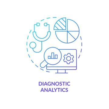 Diagnostic analytics blue gradient concept icon イラスト素材