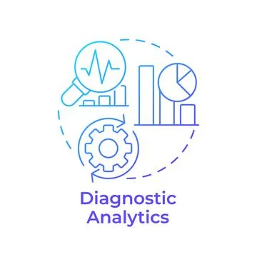 Diagnostic analytics blue gradient concept icon イラスト素材