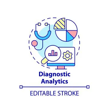 Diagnostic analytics concept icon イラスト素材