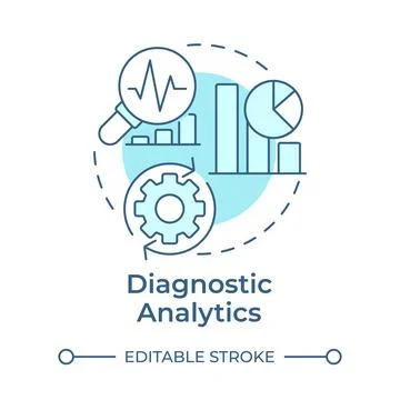 Diagnostic analytics soft blue concept icon イラスト素材