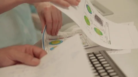 Diagnostic card of the patient  Stock Footage 81354871